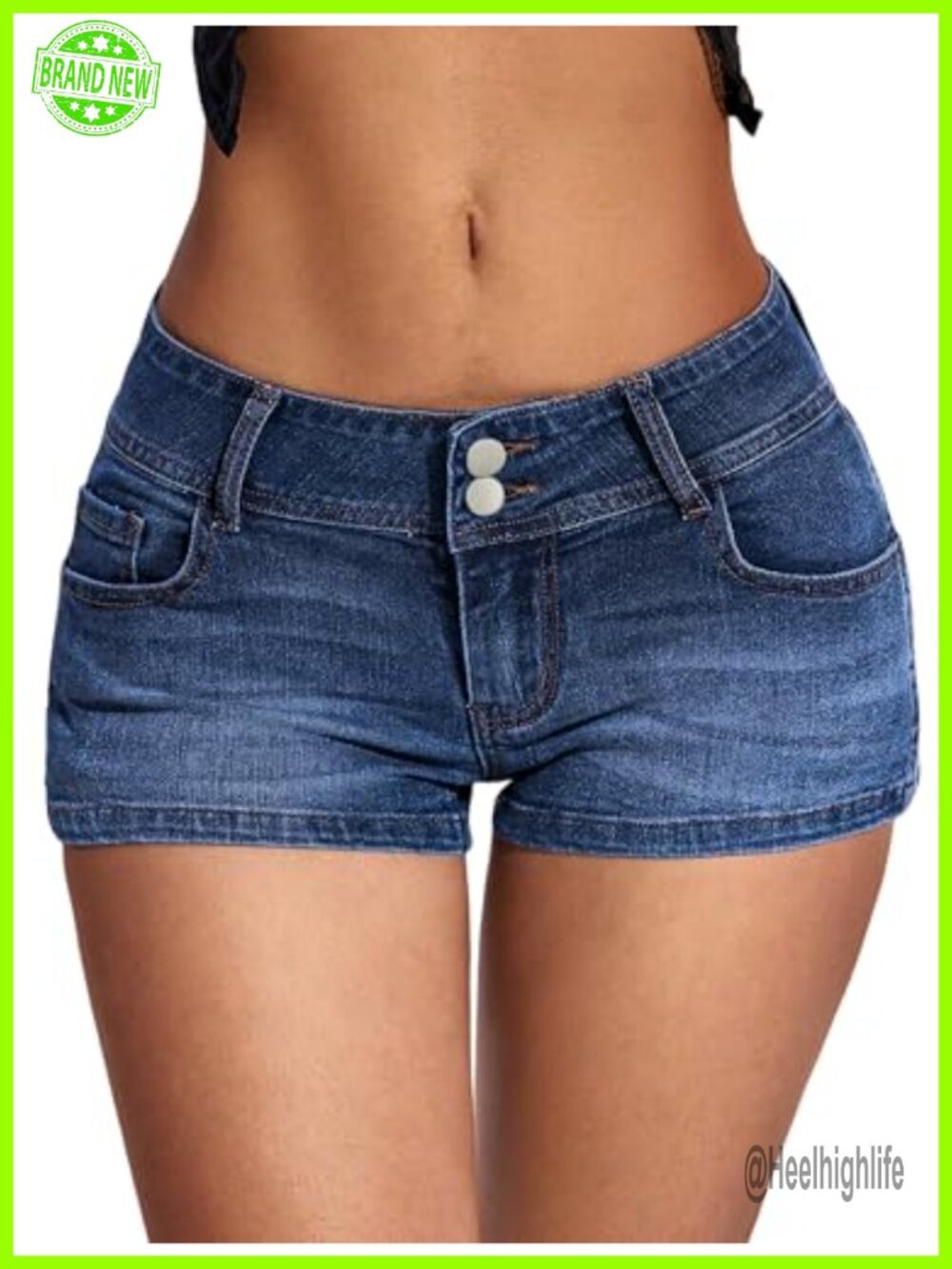 Low Rise Y2K Mini Denim Shorts Women Stretch Micro Jorts Summer